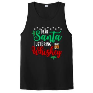 Funny Dear Santa Just Bring Whiskey Christmas Pajamas Gift PosiCharge Competitor Tank