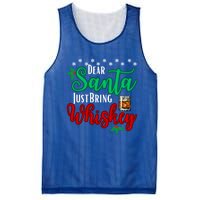 Funny Dear Santa Just Bring Whiskey Christmas Pajamas Gift Mesh Reversible Basketball Jersey Tank