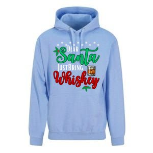 Funny Dear Santa Just Bring Whiskey Christmas Pajamas Gift Unisex Surf Hoodie