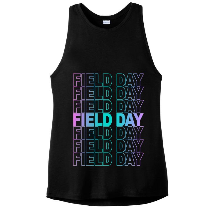 Field Day School Neon Retro Ladies PosiCharge Tri-Blend Wicking Tank