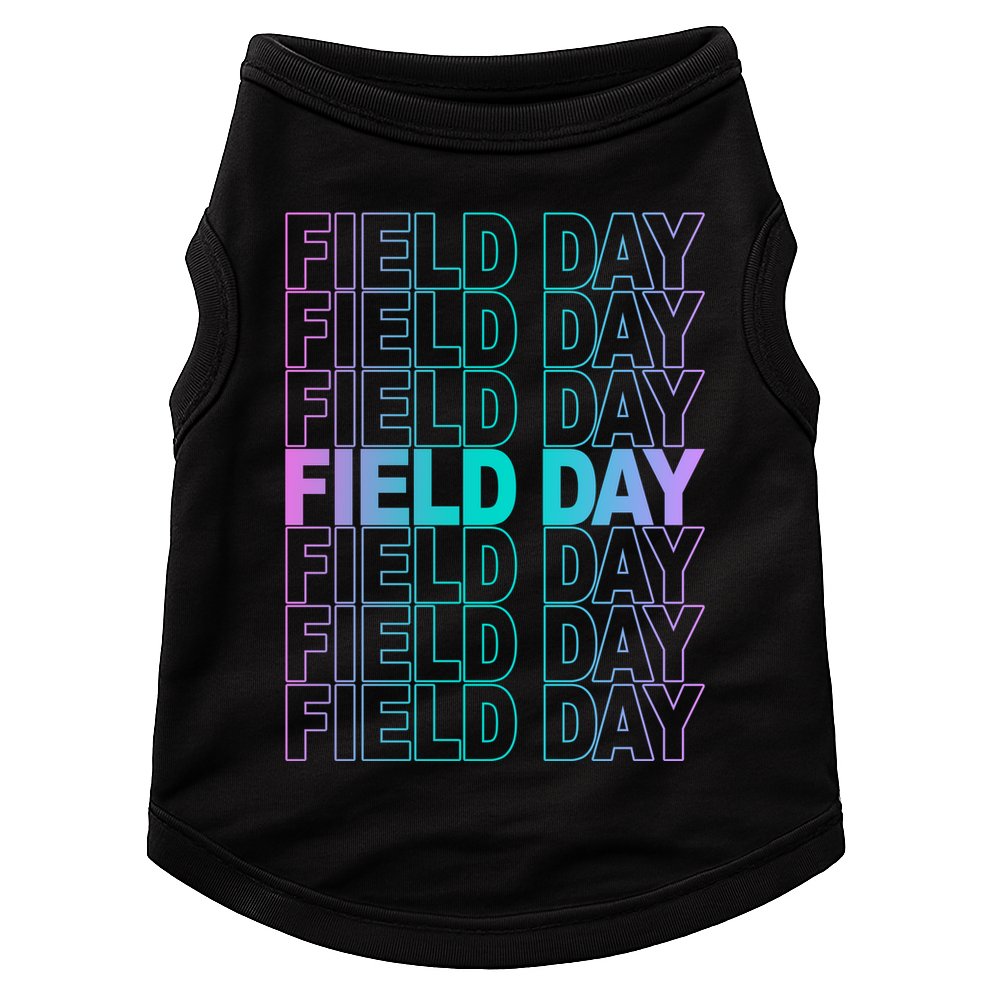 Field Day School Neon Retro Doggie Tank