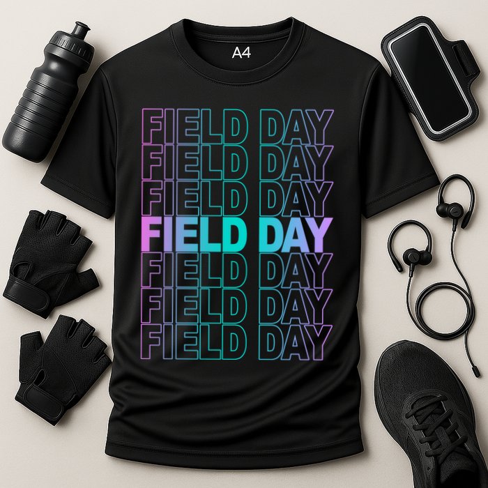 Field Day School Neon Retro Cooling Performance Crew T-Shirt