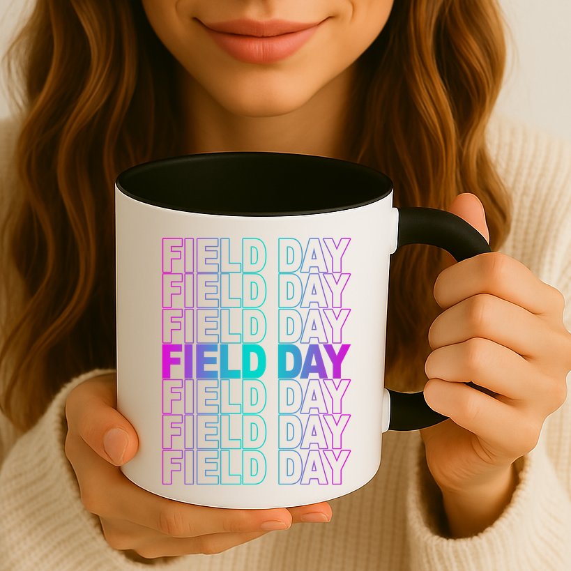 Field Day School Neon Retro Mug