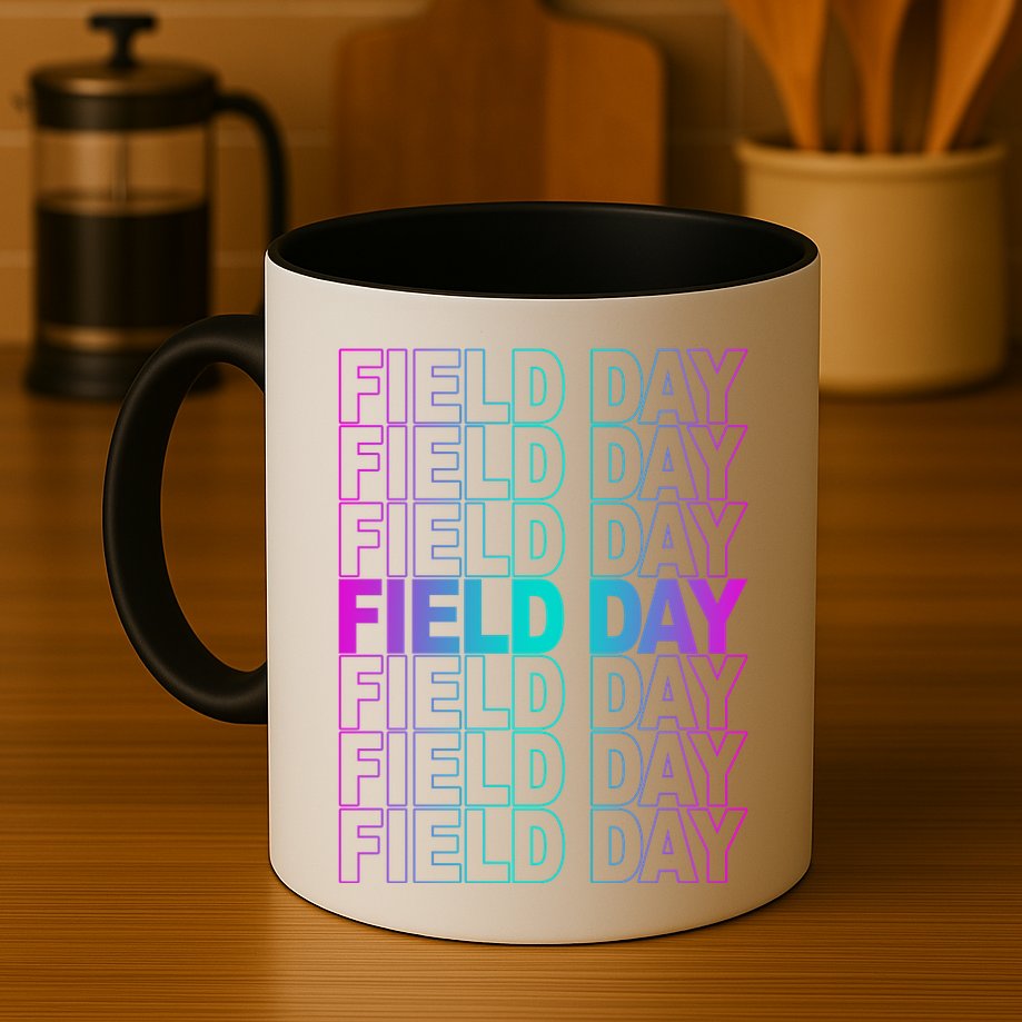 Field Day School Neon Retro Mug