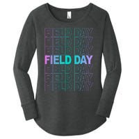 Field Day School Neon Retro Women's Perfect Tri Tunic Long Sleeve Shirt