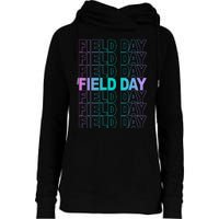 Field Day School Neon Retro Womens Funnel Neck Pullover Hood