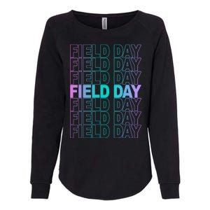 Field Day School Neon Retro Womens California Wash Sweatshirt