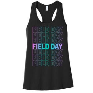 Field Day School Neon Retro Women's Racerback Tank