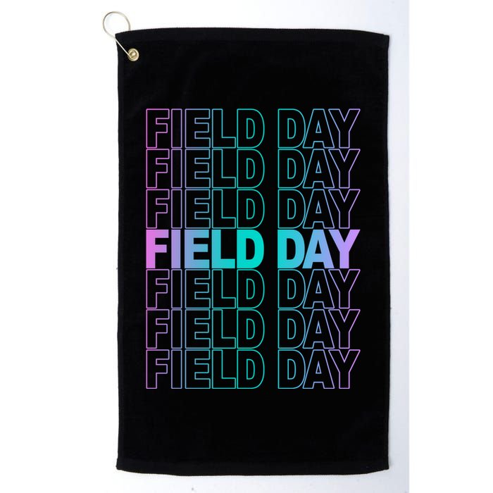 Field Day School Neon Retro Golf Towel