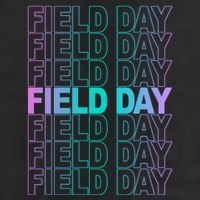 Field Day School Neon Retro Golf Towel