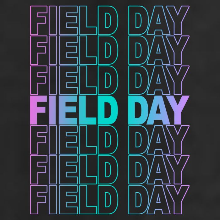 Field Day School Neon Retro Golf Towel