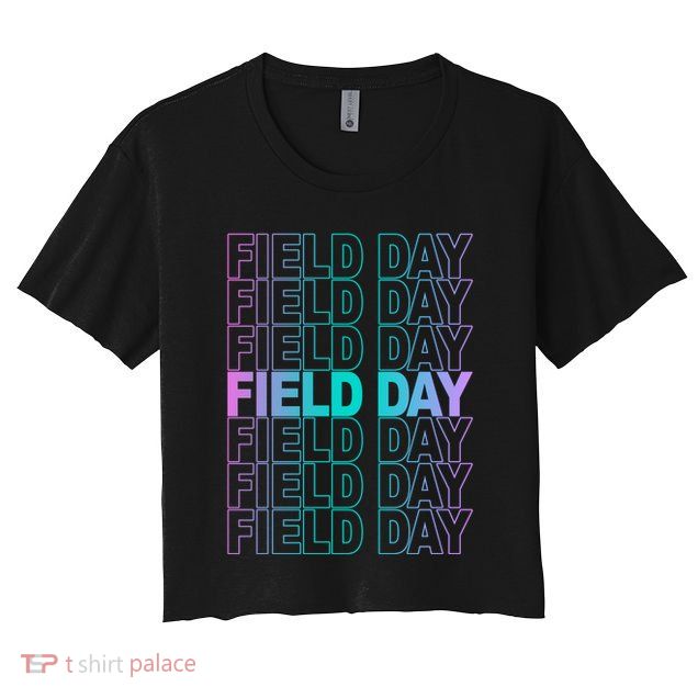 Field Day School Neon Retro Crop Top