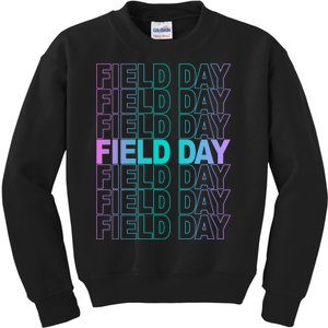 Field Day School Neon Retro Kids Sweatshirt