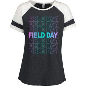 Field Day School Neon Retro Enza Ladies Jersey Colorblock Tee