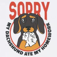 Funny Dachshund Sorry Ate My Homework Mousepad