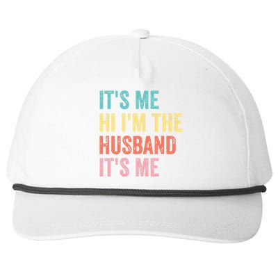 Fathers Day Shirts Its Me Hi Im The Husband Its Me Snapback Five-Panel Rope Hat