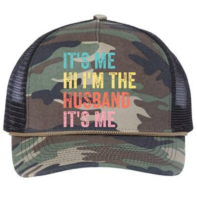 Fathers Day Shirts Its Me Hi Im The Husband Its Me Retro Rope Trucker Hat Cap