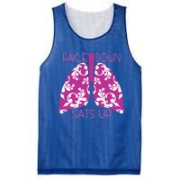 Face Down Sats Up Funny Respiratory Therapist Design Gift Mesh Reversible Basketball Jersey Tank