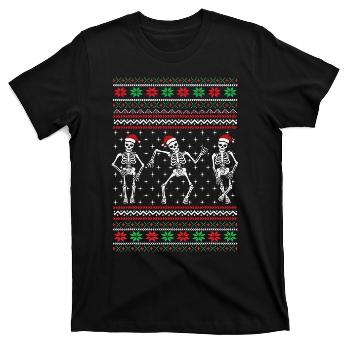 Funny Dancing Skeletons Ugly Christmas Sweater T-Shirt