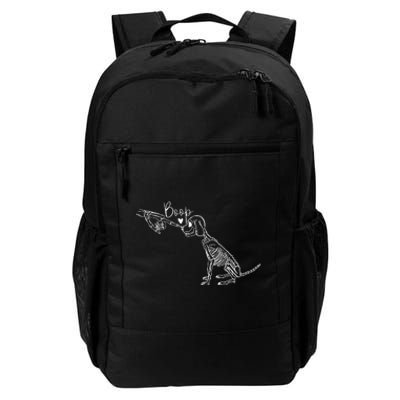 Funny Dog Skeleton Hand Boop Halloween Puppy Dog Lover Gift Daily Commute Backpack