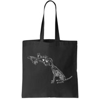 Funny Dog Skeleton Hand Boop Halloween Puppy Dog Lover Gift Tote Bag