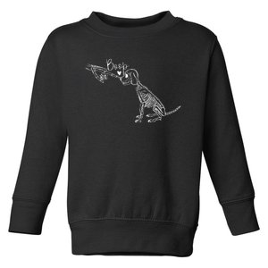 Funny Dog Skeleton Hand Boop Halloween Puppy Dog Lover Gift Toddler Sweatshirt