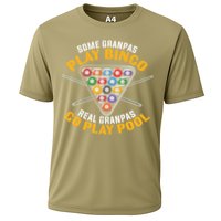 Father's Day Some Grandpas Play Bingo Billiards Dad Gift For Dad Cooling Performance Crew T-Shirt