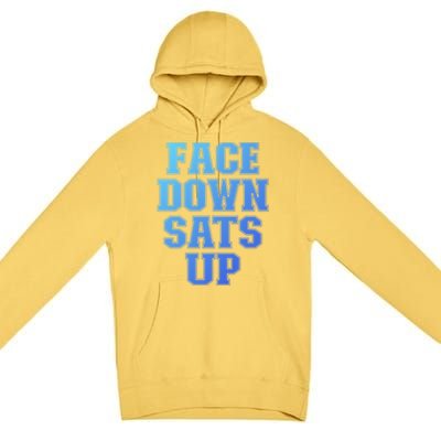 Face Down Sats Up Funny Respiratory Therapist Therapy Cute Gift Premium Pullover Hoodie