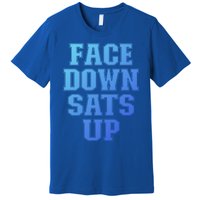 Face Down Sats Up Funny Respiratory Therapist Therapy Cute Gift Premium T-Shirt