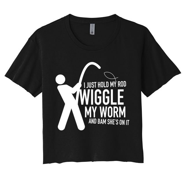 Fishing Dirty Sexual Humor Crop Top