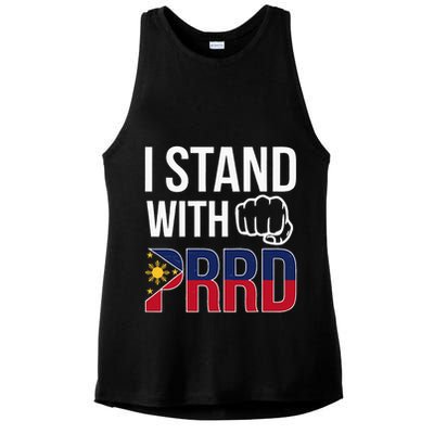 Free Duterte Supporter President Rodrigo Digong Duterte  Ladies PosiCharge Tri-Blend Wicking Tank