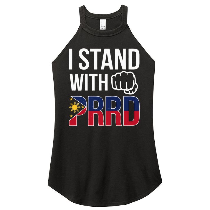 Free Duterte Supporter President Rodrigo Digong Duterte  Women's Perfect Tri Rocker Tank