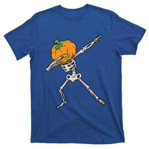 Funny Dabbing Skeleton Pumpkin Halloween Dab Step Gift T-Shirt