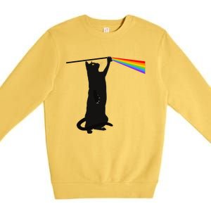 Funny Dark Side Of The Cat Premium Crewneck Sweatshirt