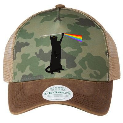 Funny Dark Side Of The Cat Legacy Tie Dye Trucker Hat