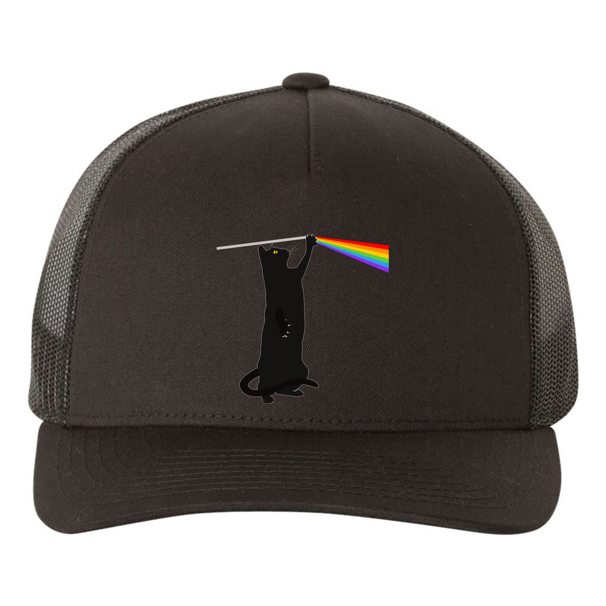 Funny Dark Side Of The Cat Yupoong Adult 5-Panel Trucker Hat