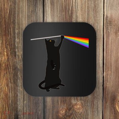 Funny Dark Side Of The Cat Coaster