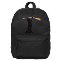 Funny Dark Side Of The Cat 16 in Basic Backpack