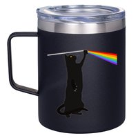 Funny Dark Side Of The Cat 12oz Stainless Steel Coffee Mug