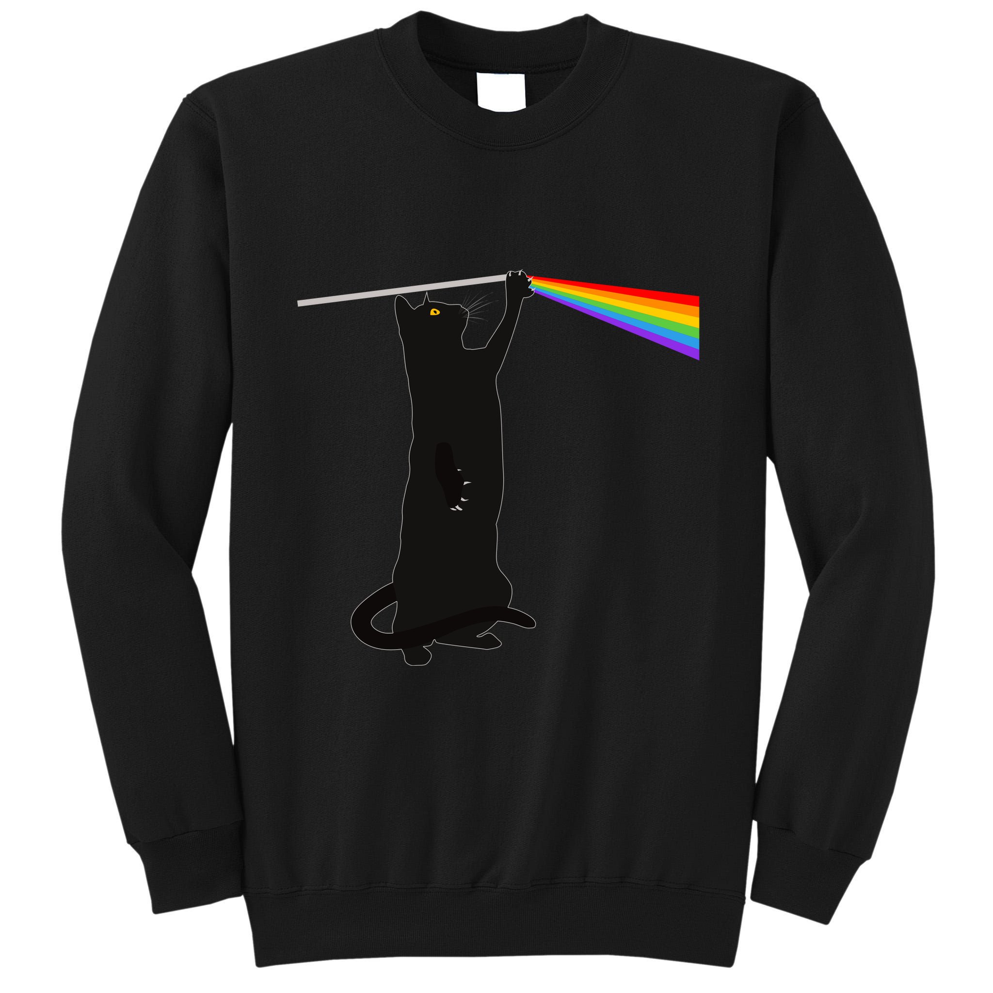 Funny Dark Side Of The Cat Tall Sweatshirt