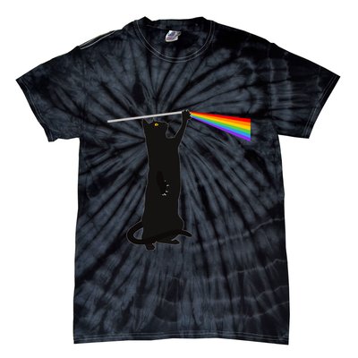 Funny Dark Side Of The Cat Tie-Dye T-Shirt