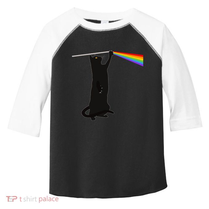 Funny Dark Side Of The Cat Toddler Fine Jersey T-Shirt