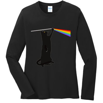Funny Dark Side Of The Cat Ladies Long Sleeve Shirt