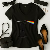 Funny Dark Side Of The Cat Women's V-Neck T-Shirt