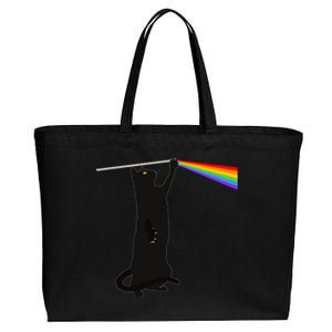 Funny Dark Side Of The Cat Cotton Canvas Jumbo Tote