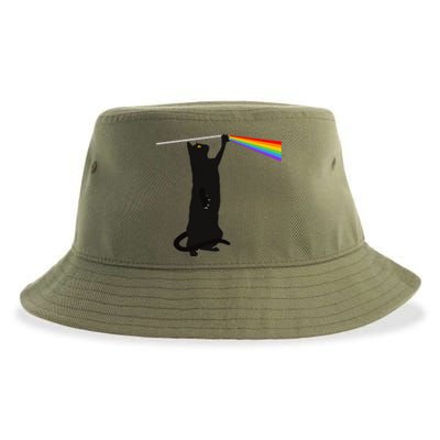 Funny Dark Side Of The Cat Sustainable Bucket Hat