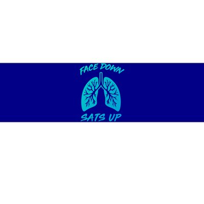 Face Down Sats Up Lungs Vintage Respiratory Therapist Rt Gift Bumper Sticker