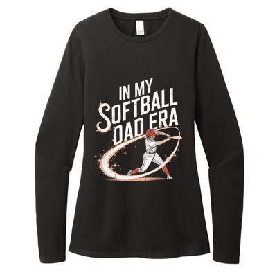 FatherS Day Softball In My Softball Dad Era Softball Parent Gift Womens CVC Long Sleeve Shirt