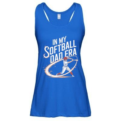 FatherS Day Softball In My Softball Dad Era Softball Parent Gift Ladies Essential Flowy Tank