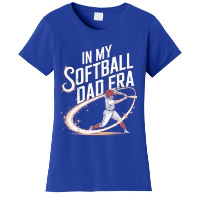 FatherS Day Softball In My Softball Dad Era Softball Parent Gift Women's T-Shirt